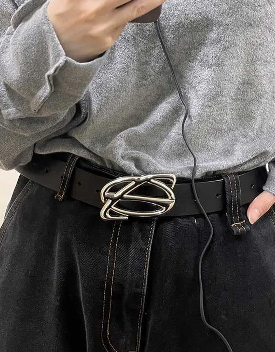 Black Y2K Belt