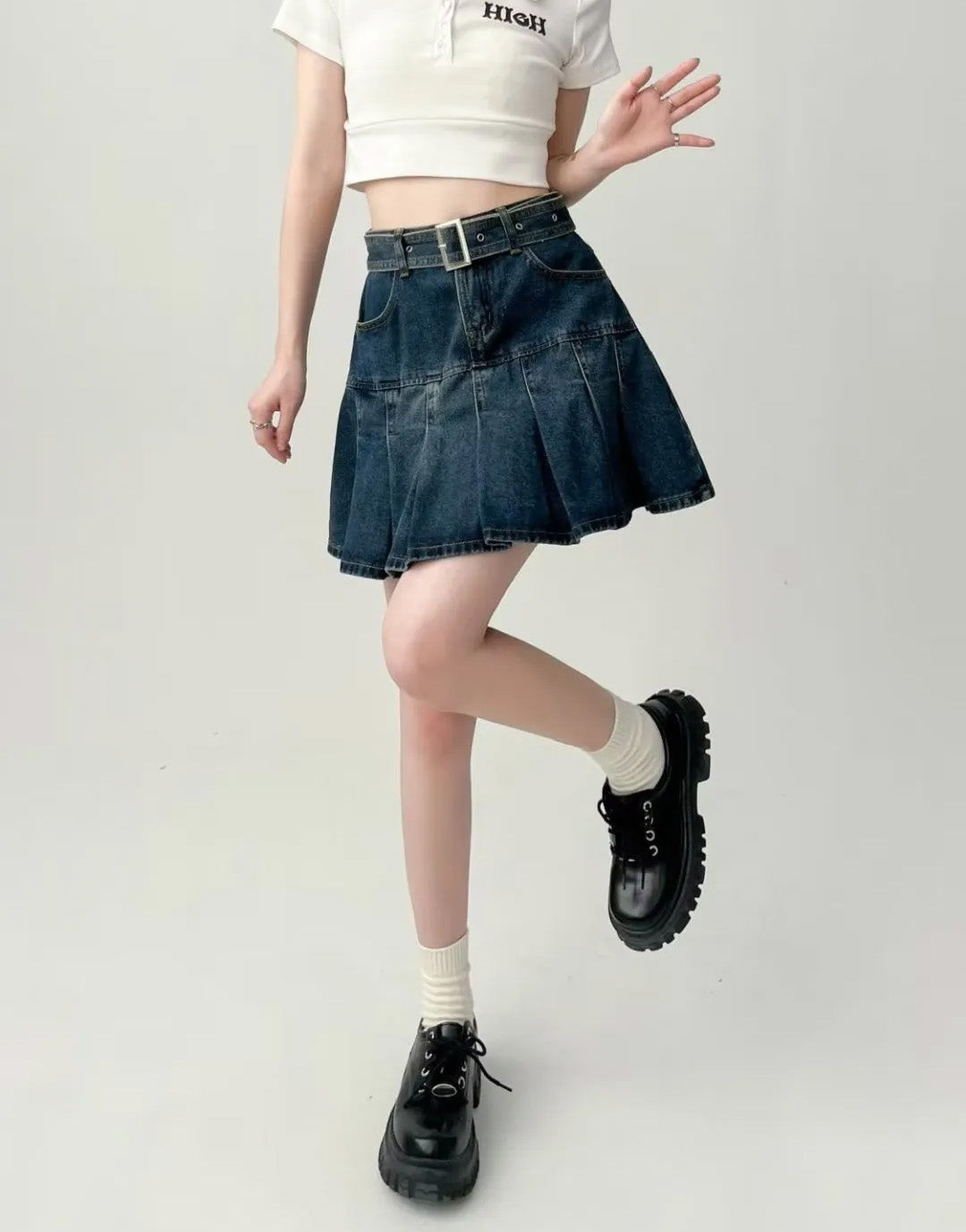 Y2K Mini Jean Skirt