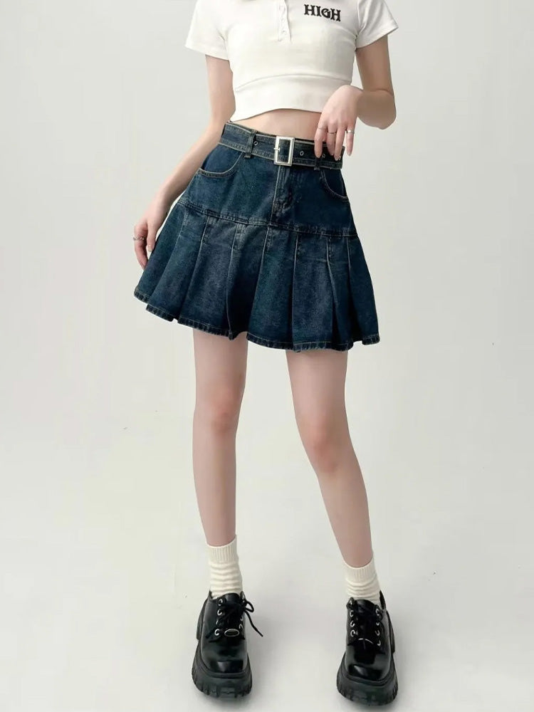 Y2K Mini Jean Skirt