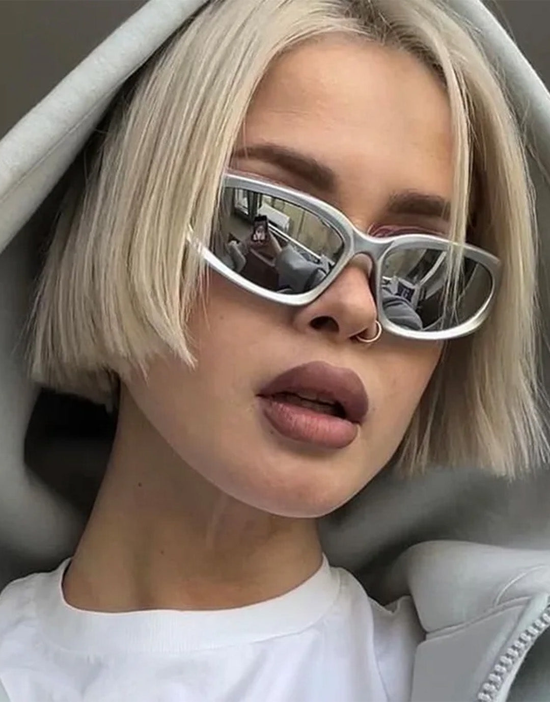 Silver Y2K Sunglasses