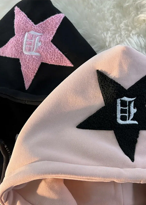 Web-Infused Zip Up Hoodies