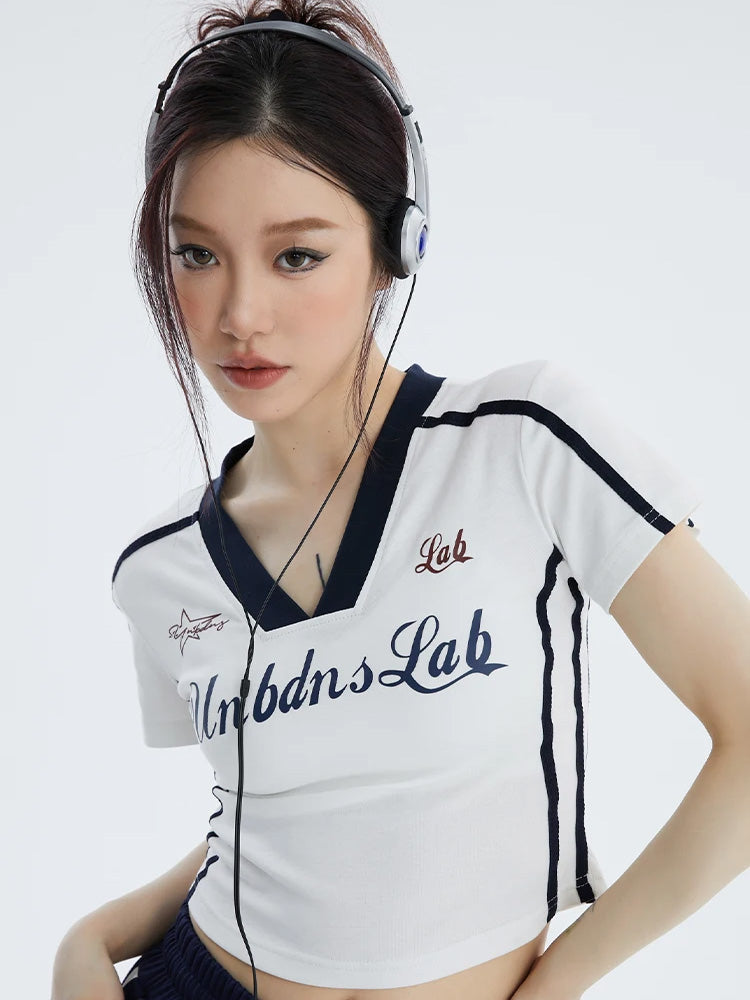 Y2K Varsity Polo Shirt
