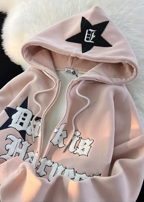 Y2K Style Zip Up Hoodies