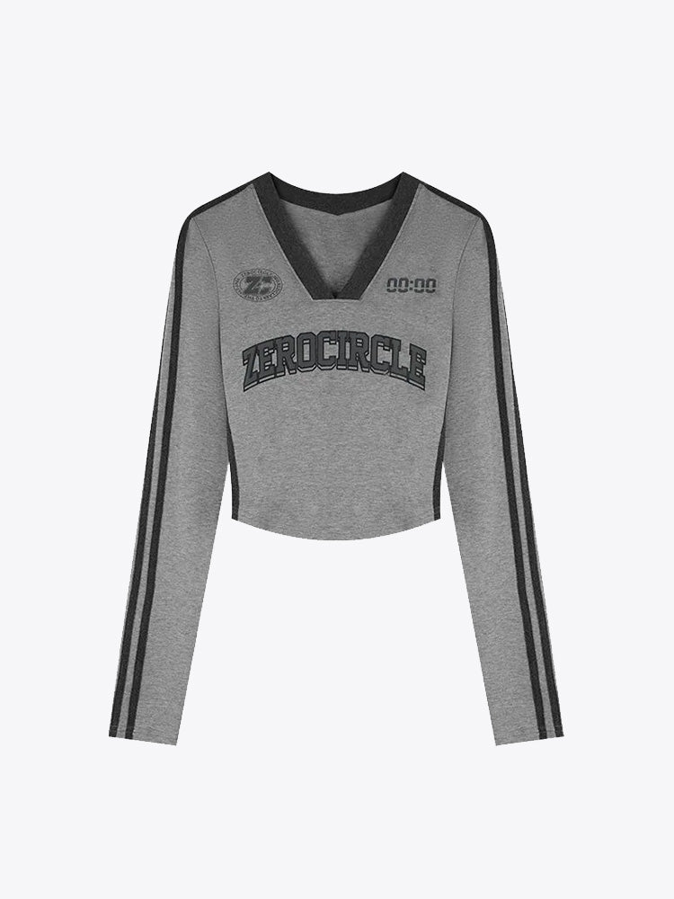 Y2K V Neck Top