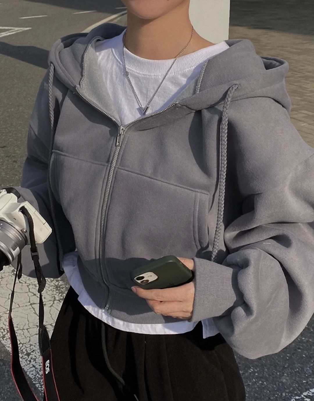 Y2K Cropped Hoodie
