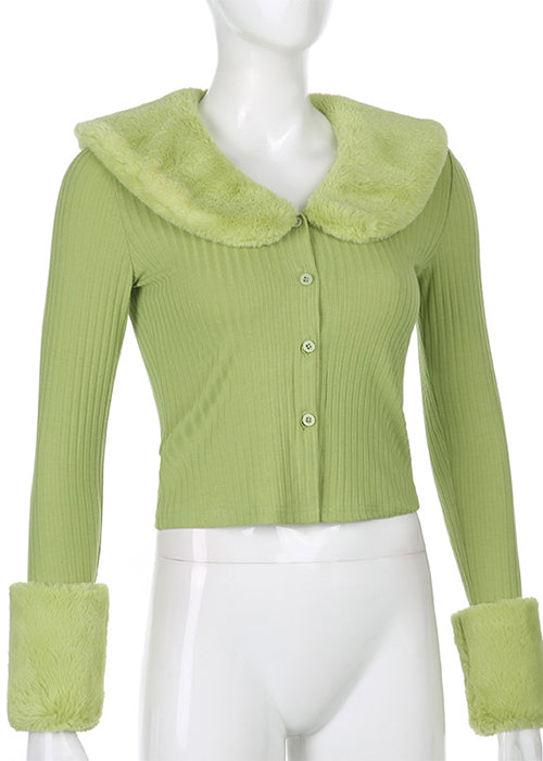 Aesthetic Cardigan Green 2000s