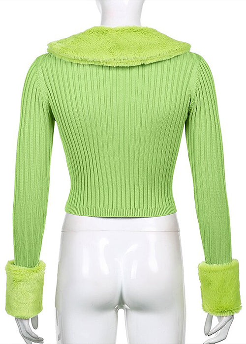 Aesthetic Cardigan Green