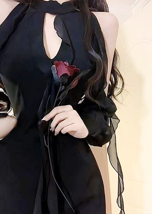 Black Y2K Dress Outfit