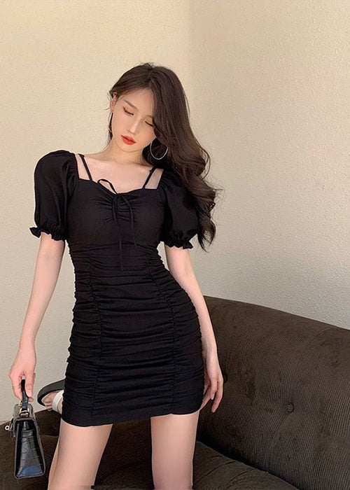 Y2K Summer Dresses Black