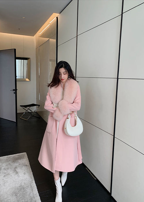 Y2K Trim Fur Coat 2000s