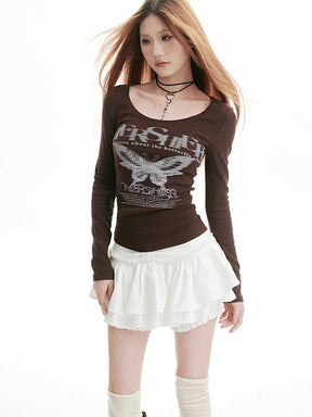 Y2K Ruffle Mini Skirt