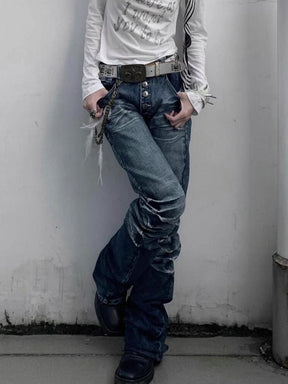 Y2K Distressed Jeans