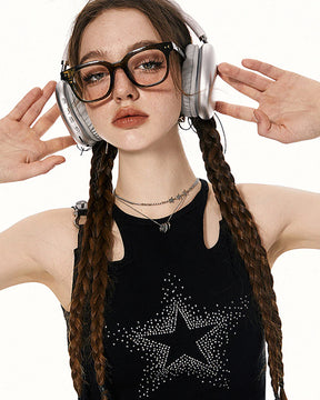 Y2K Rhinestone Shirt