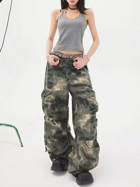 Y2K Baggy Camo Pants