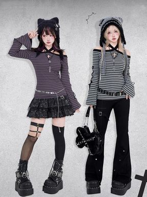 Y2K Striped Top