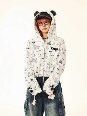 Dog Print Hoodie