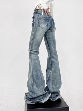 Y2K Belt Flared Pants