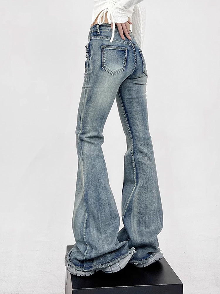 Y2K Belt Flared Pants