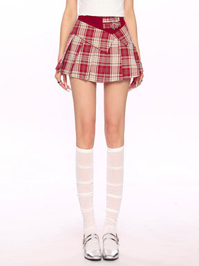 Y2K Heart Pleated Skirt