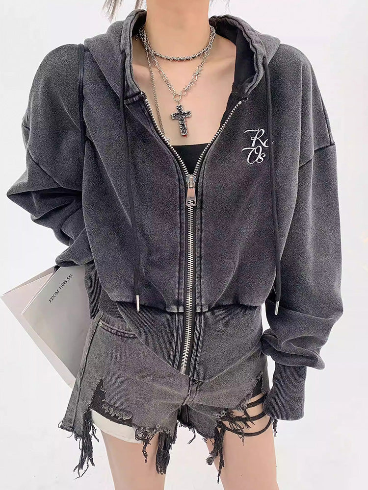 Y2K Acid Wash Hoodie
