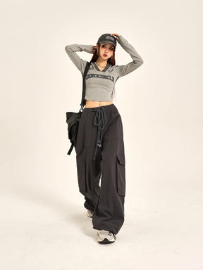 Y2K V Neck Top