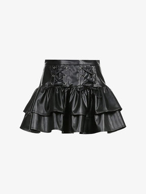 2000s Leather Skirt