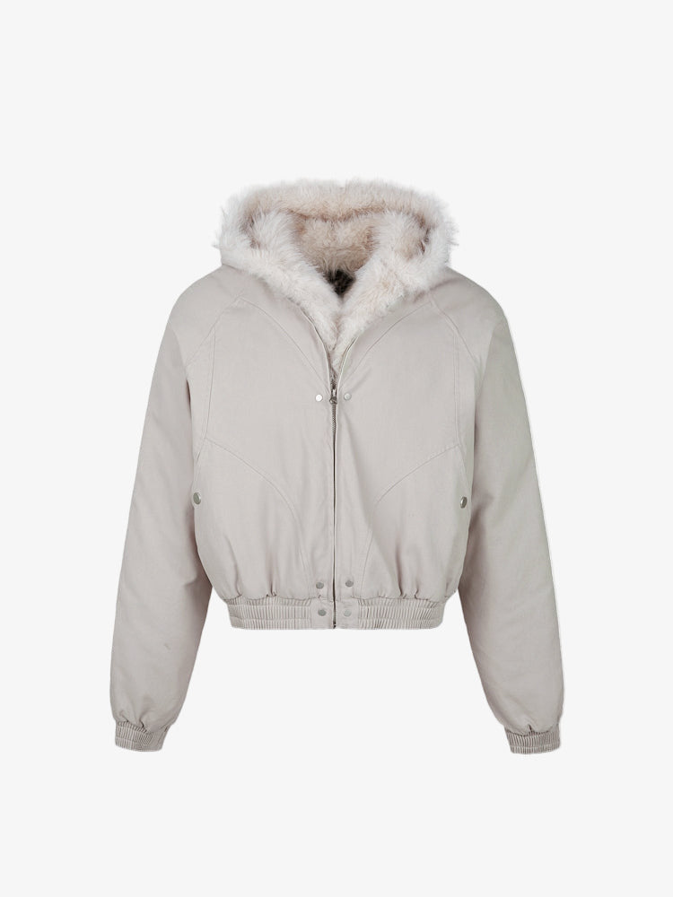 Y2K Hooded fur Coat