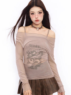 Y2K Mesh Long Sleeve Top