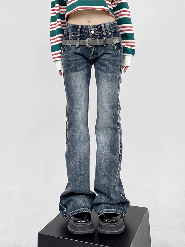 Y2K Low Rise Flared Jeans
