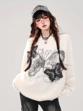 Y2K Butterfly Sweater