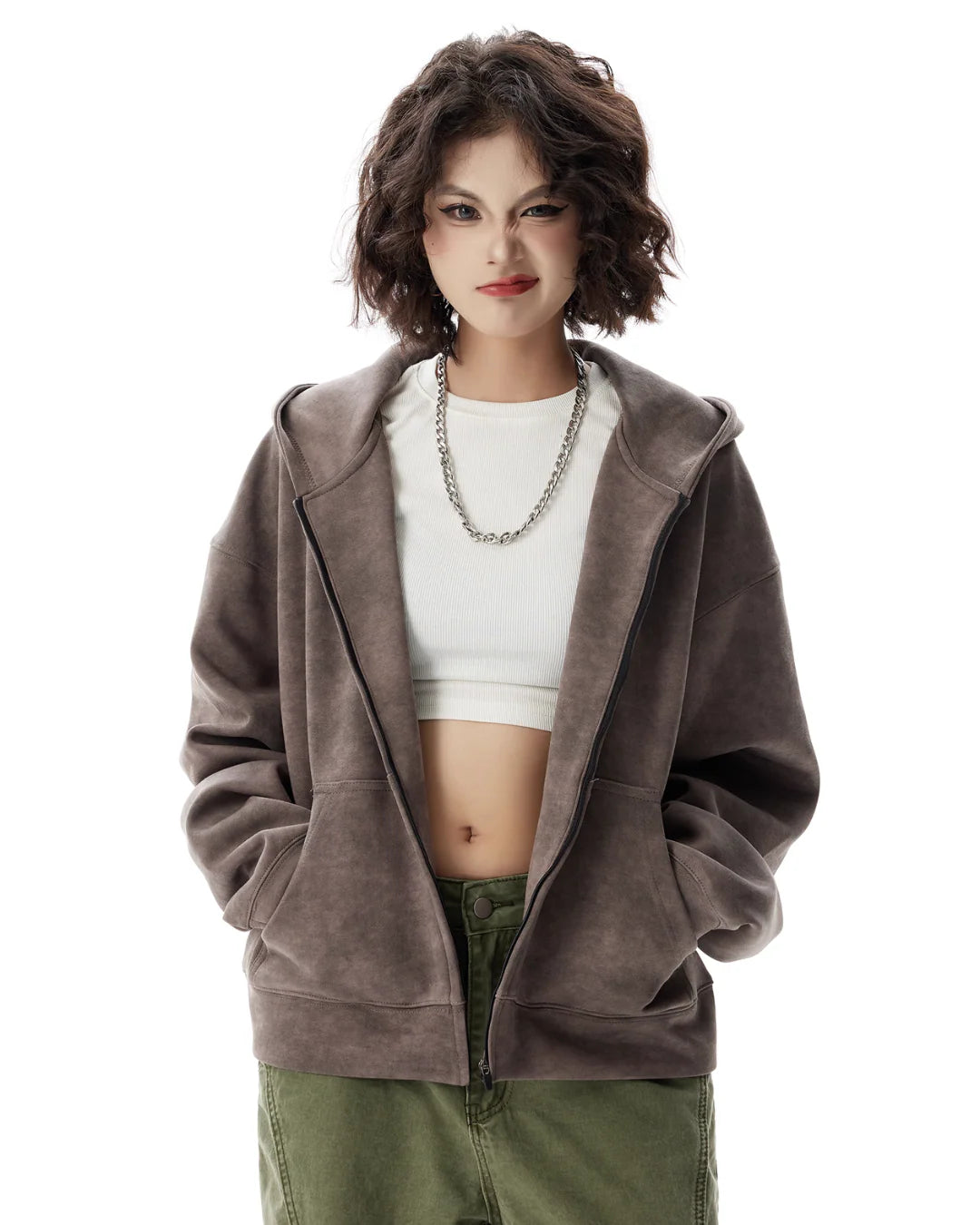 Y2K Cyber Zip Up Hoodie
