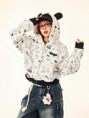 Dog Print Hoodie