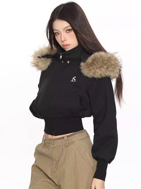 Y2K Black Fur Coat