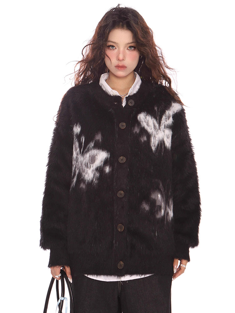 Y2K Butterfly Cardigan