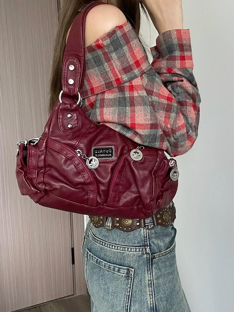 Y2K Red Shoulder Bag