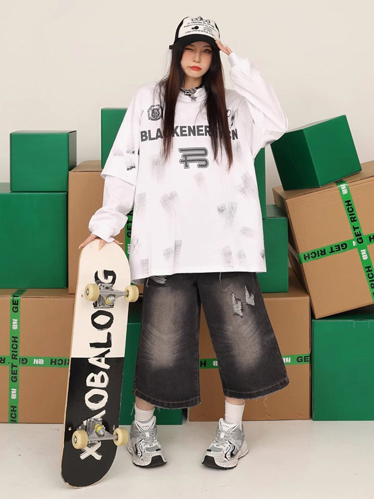 Y2K Distressed Shirt