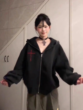 Y2K Cross Hoodie
