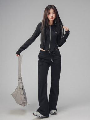Double Zip Knit Hoodie