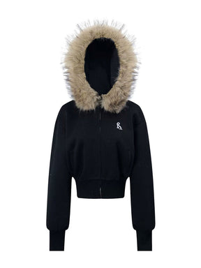 Y2K Black Fur Coat