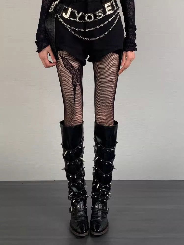 Y2K Butterfly Tights