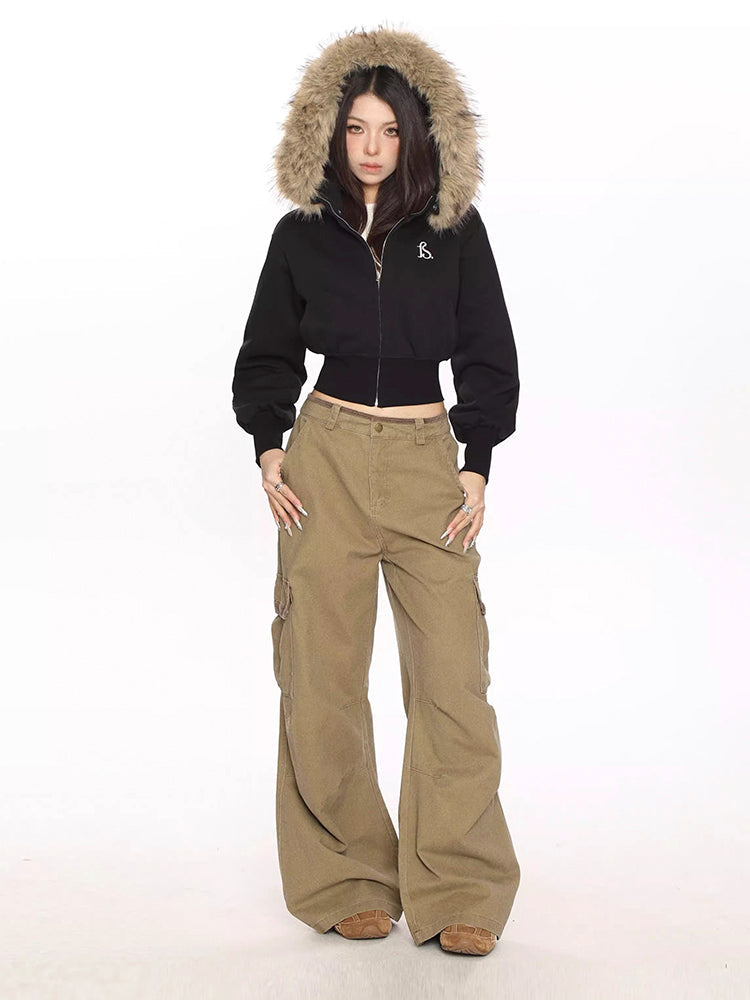 Y2K Black Fur Coat