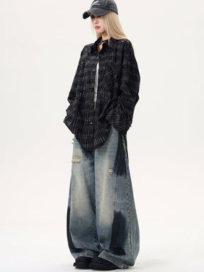 Y2K Damaged Denim Pants