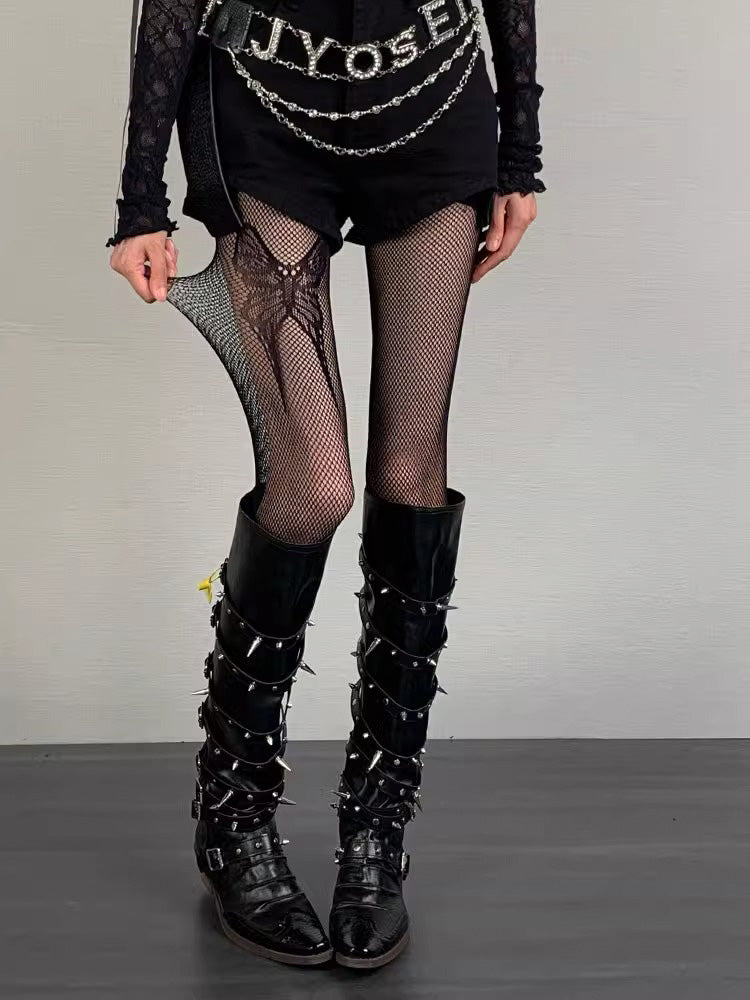 Y2K Butterfly Tights