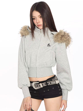 Y2K Black Fur Coat