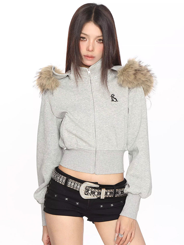 Y2K Black Fur Coat