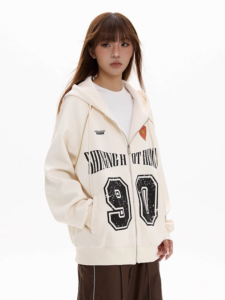 Y2K Hooded Sweat Jacket