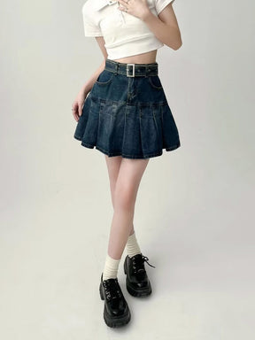 Y2K Mini Jean Skirt