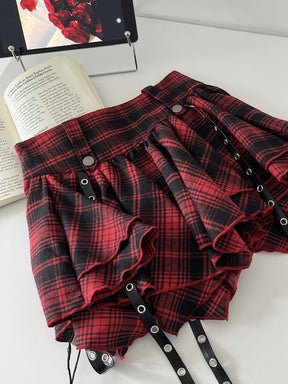 Red Checkered Skirt