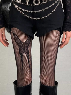 Y2K Butterfly Tights