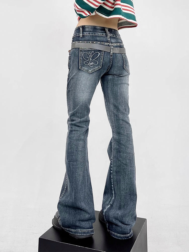 Y2K Low Rise Flared Jeans